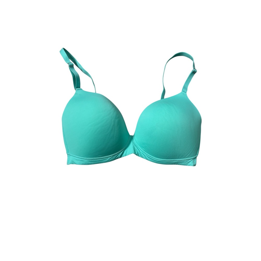 Soma Memorable Wireless Lace Bra 34D‎ Teal Aqua Blue